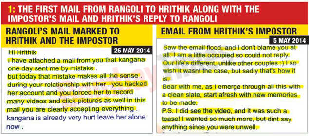 Rangoli Kangana Hrithik S Mail Trail That S Shocking B Town Hindi Movie News Times Of India She was upset and walked away, and he. rangoli kangana hrithik s mail trail