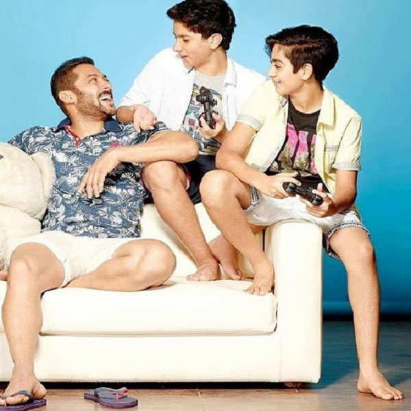 Salman Khan having fun with his nephews