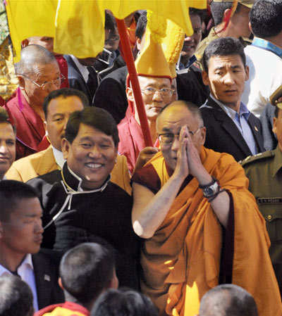 Dalai Lama on Tawang visit