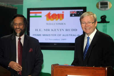 Kevin Rudd in Delhi