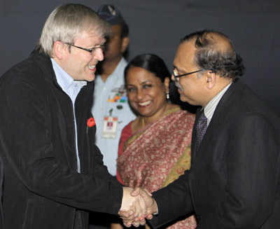 Kevin Rudd in Delhi