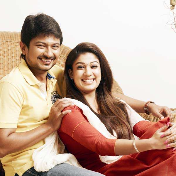 Udhayanidhi Stalin and Nayanthara in a still from the Tamil movie Ithu