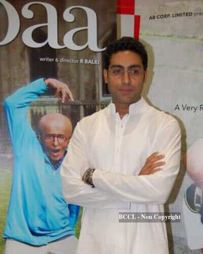 Abhishek Bachchan at the promo of movie 'Paa'