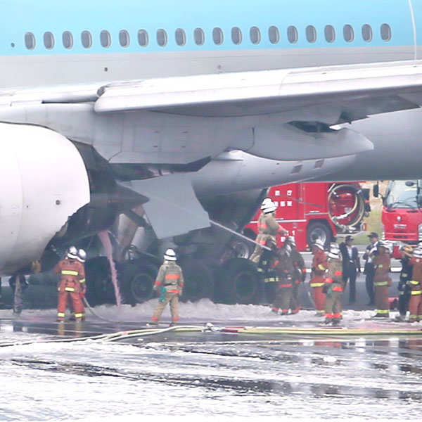 Korean air plane catches fire, 300 evacuated
