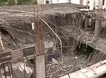 2 dead as newly constructed slab of building collapses