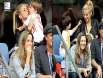 Euro Cup: Shakira’s sons Sasha, Milan watch dad Gerard Pique playing