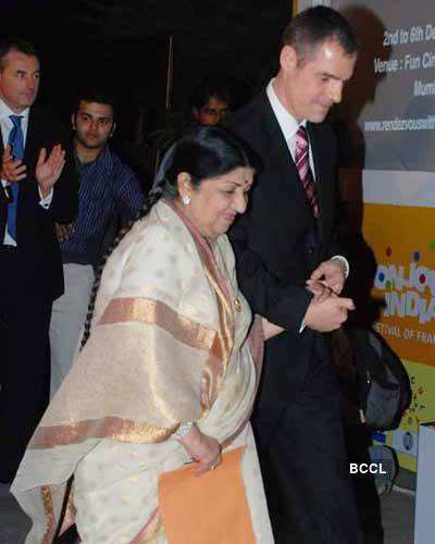 Lata honoured by French Govt.