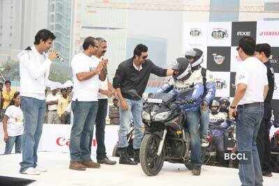 Ranbir Kapoor at bike rally