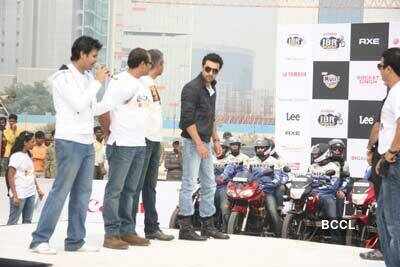 Ranbir Kapoor at Yamaha bike rally