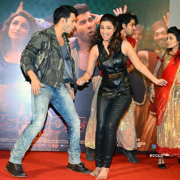 Varun Dhawan And Parineeti Chopra Arrive During The Launch Of Song Jaaneman Aah From Bollywood