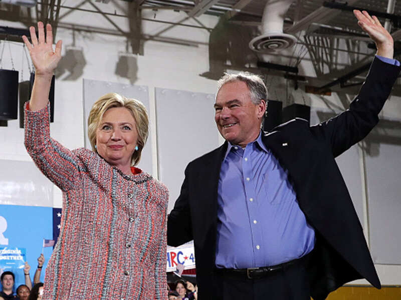 Hillary Clinton campaigns with Tim Kaine