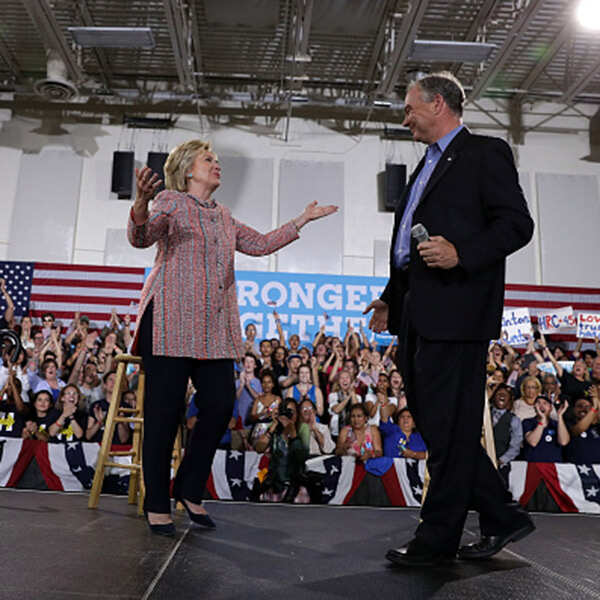 Hillary Clinton campaigns with Tim Kaine