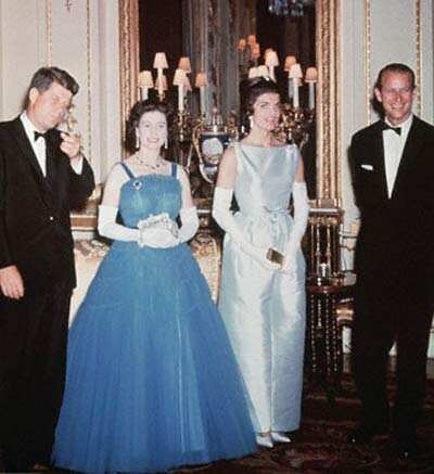 Queen Elizabeth with John F. Kennedy
