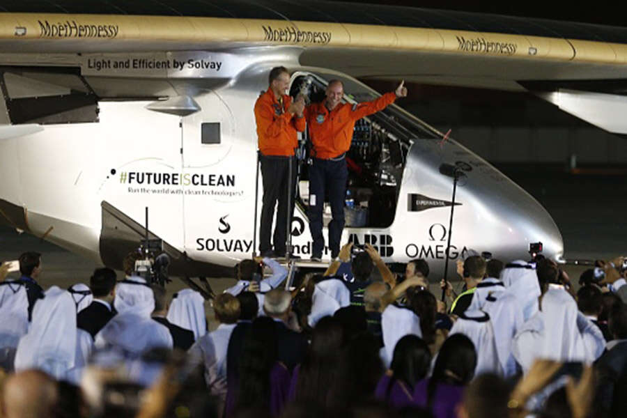Solar Impulse 2 lands in UAE