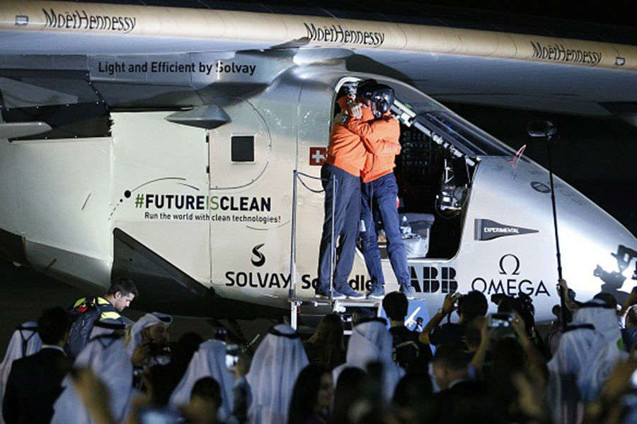 Solar Impulse 2 lands in UAE