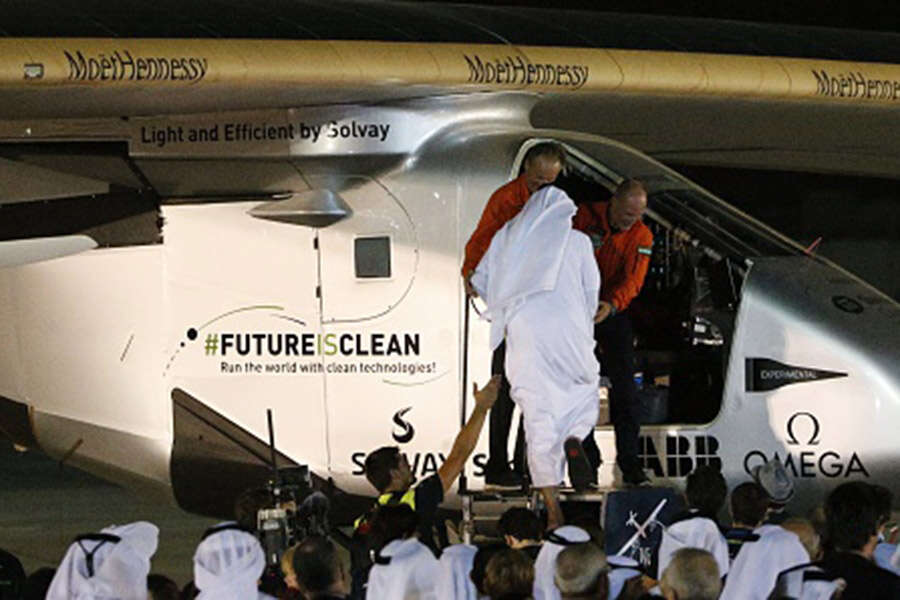Solar Impulse 2 lands in UAE