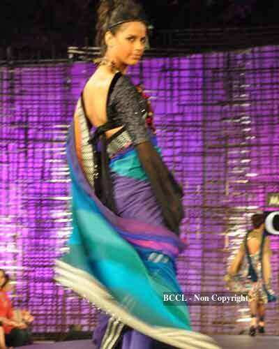 Model walks the runway to showcase creations by designer Manish ...