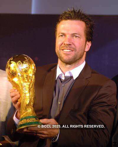 Lothar unveils FIFA trophy