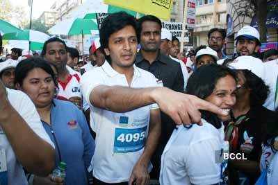 Riteish at Mumbai Marathon '10