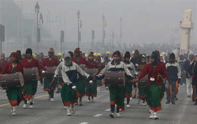 Rehearsal for R-Day parade