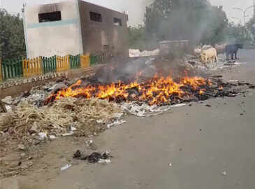 Garbage and fire