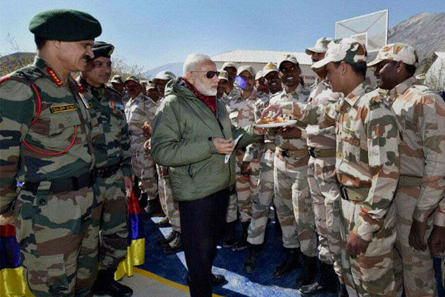 PM Modi celebrates Diwali with jawans