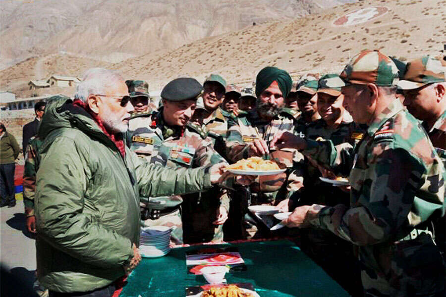 PM Modi celebrates Diwali with jawans