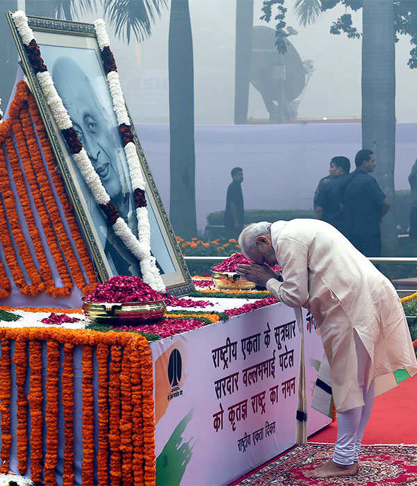 PM Modi pays tribute to Sardar Patel