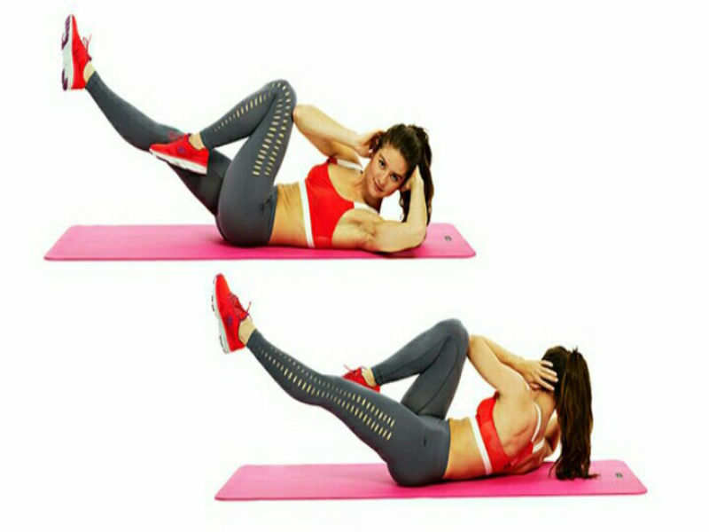 Bicycle crunches