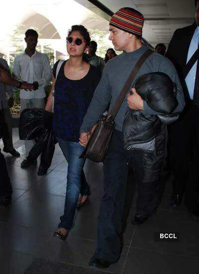 Aamir arrives in Mumbai