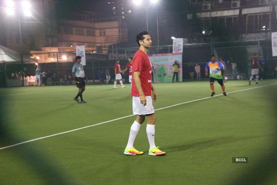 Celebs play football match for charity