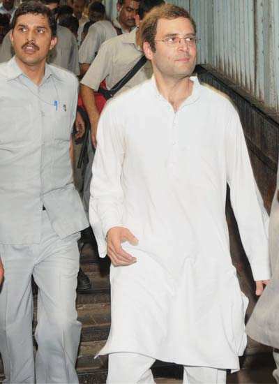 Rahul travels in local train