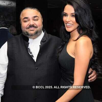 JJ Valaya with Neha Dhupia