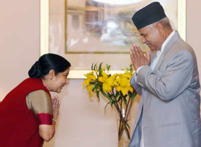 Nepal's Prez in India
