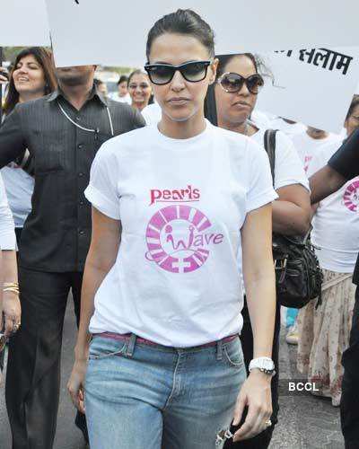 Celebs at a Violence campaign