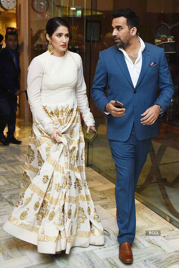 Zaheer, Sagarika at Yuvraj & Hazel's reception