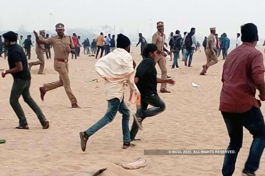 In Pics: Jallikattu protest turns violent