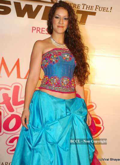 A model displays a creation during Maxim Global Hotties 2010 in Mumbai ...