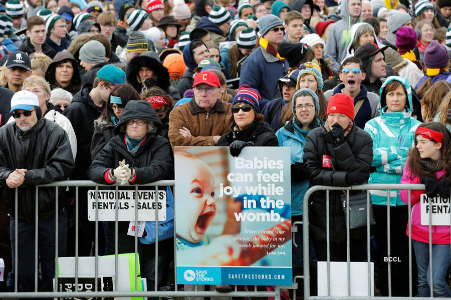 Anti-abortion activists hold protest in Washington DC