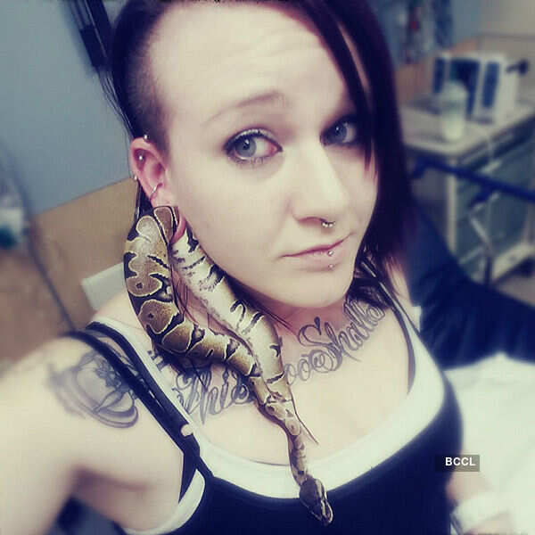 Pet snake gets stuck in woman's earlobe