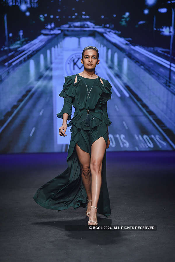 A model displays designer Karn Malhotra’s Pret Couture collection on ...