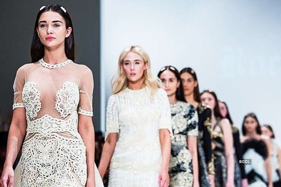 Amy Jackson sets the ramp on fire at London Fashion Week!