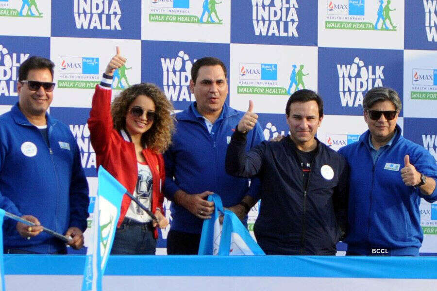 Kangana, Saif @ 'Walk For Health' event