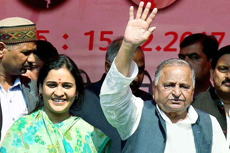 Aparna Yadav and Mulayam Singh Yadav