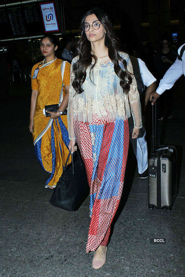 Photos of celebrities at airport