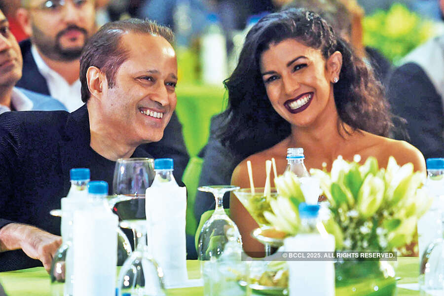 Times Group MD Vineet Jain with Bollywood actress Nimrat Kaur
