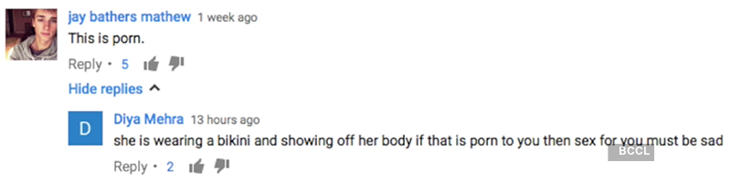 Sakshi Chopra slut shaming message