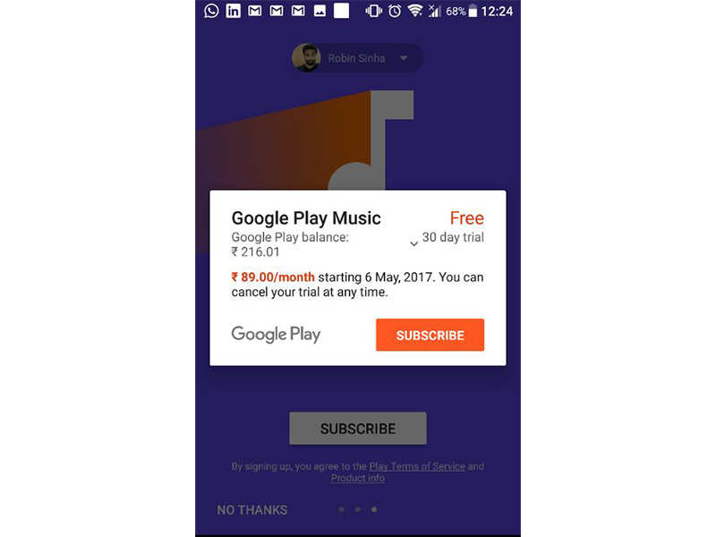 google music subscription