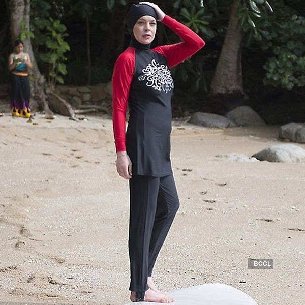 Lindsay Lohan flaunts burkini at Thailand beach