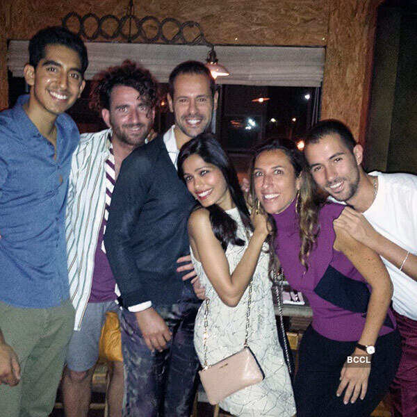 Freida Pinto and Dev Patel